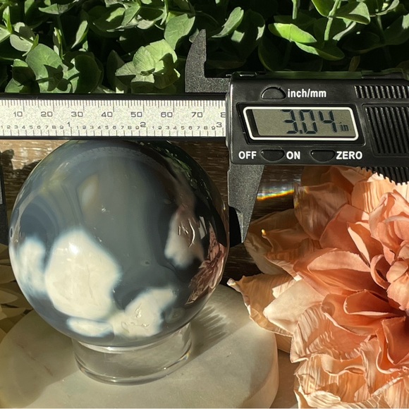 Orca Agate Crystal Sphere - Picture 12 of 14